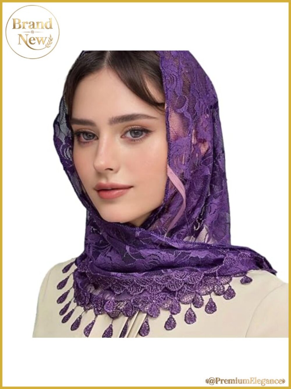 Lace Mantilla Veil Chapel Shawl Wrap for Weddings Ceremony